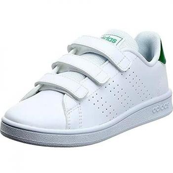 Adidas Advantage Sneakers per Ragazzi Velcro BIANCO 30