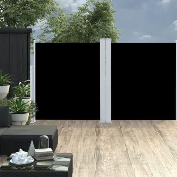 Auvent Latéral Noir 140x600 cm Résistant aux UV