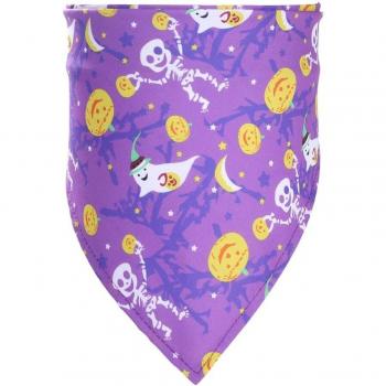 Bandana Triangular con Telarañas y Murciélagos