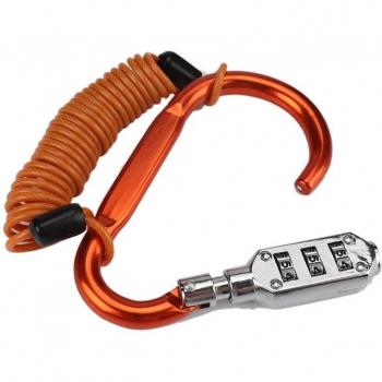 Bike Helmet Carabiner Lock with Resettable Code