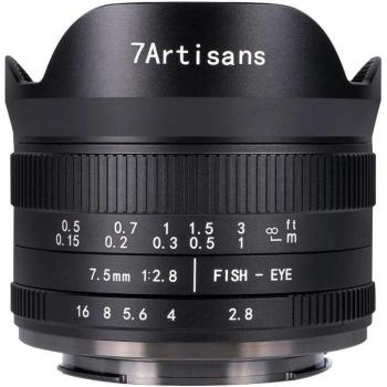 7Artisans II 7.5mm F2.8 FishEye Lens for Sony E Mount – Black Edition