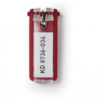 Buntes, robuster Schlüsselclipset – 6 Stück – Rot – 195703