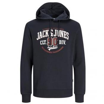 Felpa Jack & Jones Navy/Rosso Carminio/Bianco