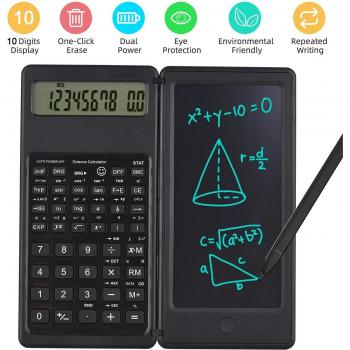 LCD Hand-held Scientific Calculator with Writing Tablet