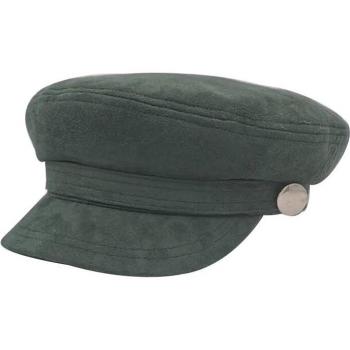 Women's Solid Color Newsboy Hat with Silver Accents