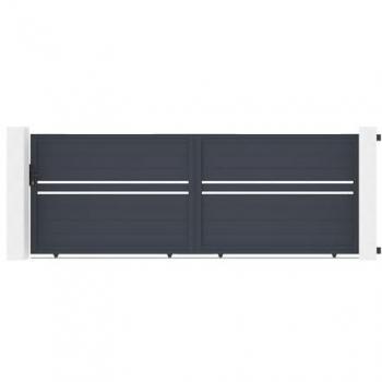 Aluminio Gris Puerta Deslizante 4m (400 x 140 cm) – Casanoov