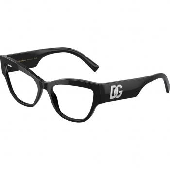 Dolce & Gabbana DG3378 501 Women's Eyeglasses Black Size 53