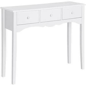Mueble Recibidor Blanco con Cajones 100x32x85cm