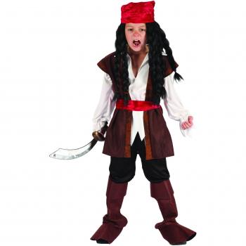 Disfraz de Pirata para Niños en Colores Blanco/Marrón/Negro L 10-12 años