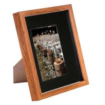 Dark Wood 3D Box Photo Frame