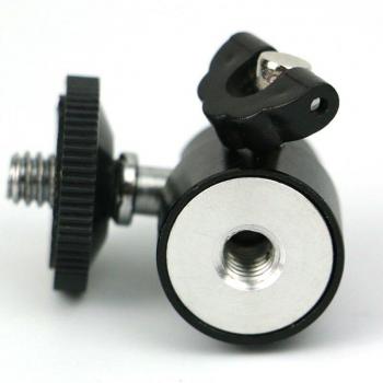 Camera Tripod with Flash and LED Light, 1/4 Adapter, Ball Head