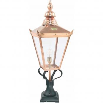 Single‑Light Outdoor Pedestal Lantern in Copper Finish – 75 × 25 × 25 cm, IP44, E27