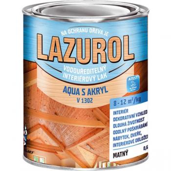 Lazurol Aqua S Akryl lak na dřevo mat 0,6 kg