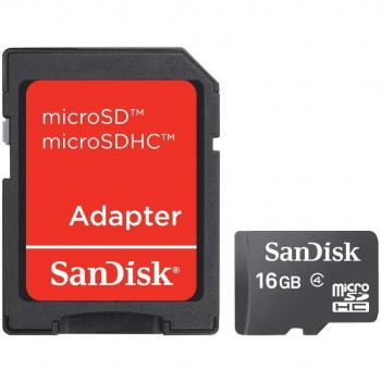 Memoria MicroSD da 16 GB con Adattatore SD SanDisk