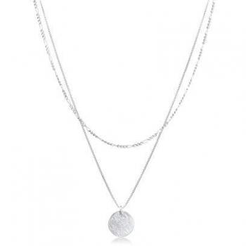 Elli 925 Silber Halskette Boho 2-lagig mit Figaro-Muster