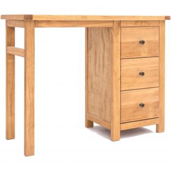 Lugo 3 Drawer Desk with Brass Knob
