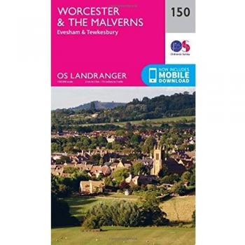 Ordnance Survey Map of Worcester & The Malverns