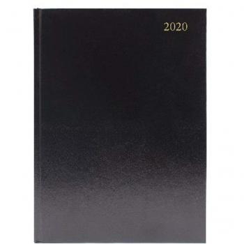 Q Connect A5 Weekly Desk Calendar 2020 Black