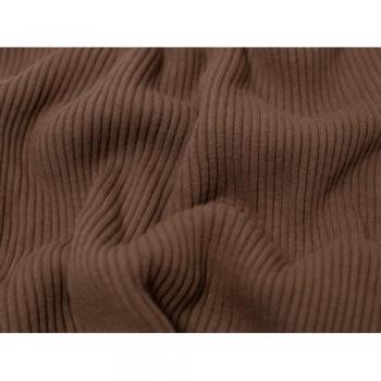 Chunky Core Ribbed Stretch Knit – Espresso Brown Fabric
