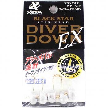 Xesta Plombé Black Star Head Diver Down EX L 4,0 g – Crochet T4 (4145)
