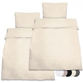 Ensemble de Literie Crème Beautissu Julie 100% Coton