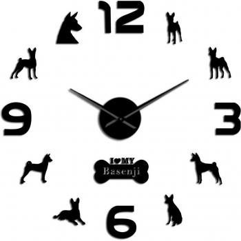 Basenji Puppy Wall Clock