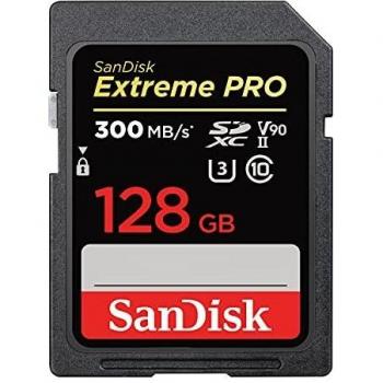 SanDisk SDXC Extreme Pro 128GB (V90/U3/UHS-II/Cl.10/R300/W260)