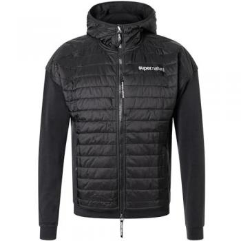 Super Natural Men's L Warm‑Up Aloof Jacket (Jet Black)