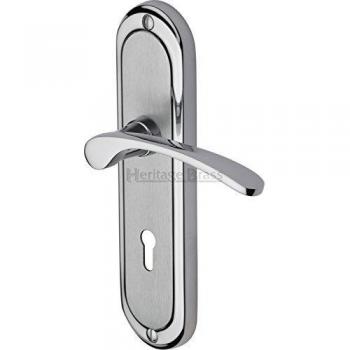 Brass Ambassador Lever Lock Handle (Heritage, Apollo Size: 18.9 cm x 4.8 cm)