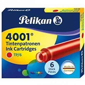 Cartuchos de tinta 4001 PELIKAN rojo TP/6