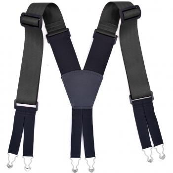 X-Back Plus Size Suspenders for Men with 6 Clips