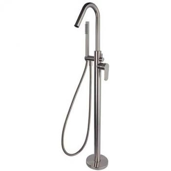 Grifo Monomando de Bañera de Pie Níquel Cepillado Serie Alexia