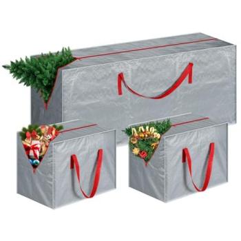 Grey Holiday Storage Bag Set – 3 Pieces