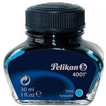 Pelikan 4001 Tinta Estilográfica Turquesa, Frasco de 30 ml