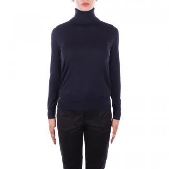Maglia Donna Ralph Lauren Collo Alto Slim Fit Blu Scuro Taglia M