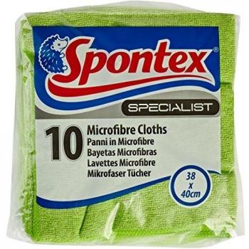 Spontex Microfibre Household Cloths (Pack of 10)