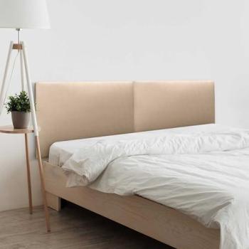 Cabezal de Cama AQUALINE en Polipiel (Champán)