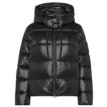 Péturey Winter Hooded Quill Coat – Black, S