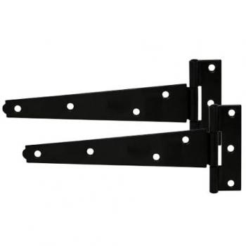Timco LTH10BB Twin Light Tee Hinges, 10″, Black