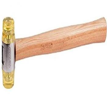 KS Tools 140.5202: maillet à embout plastique de 35 mm et manche en frêne courbé, 340 g