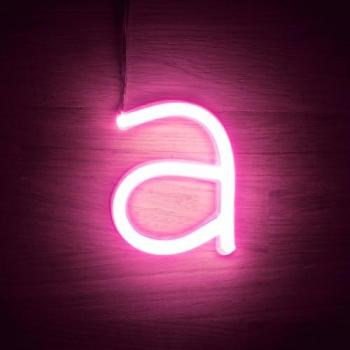 Letras LED Rosa para Ambientes