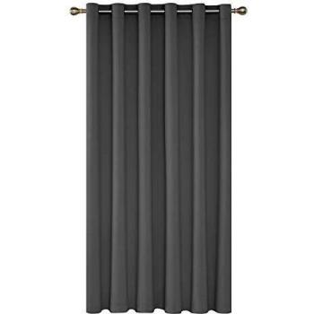 Deconovo Kälteschutz Vorhang Ösen 214x203 cm Hellgrau 1 Stück