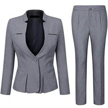 Professional Slim-Fit Women's Blazer and Skirt