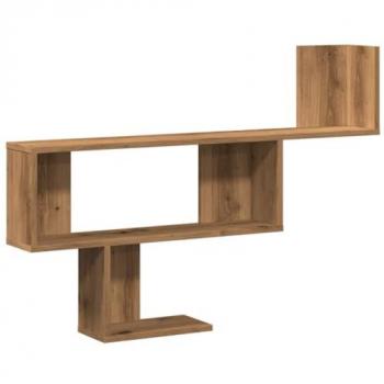 Estante de pared de conglomerado negro 100x15x70 cm