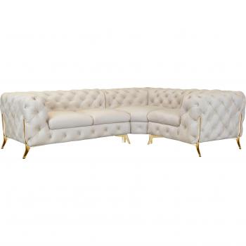Chesterfield-Sofa »Amaury L-Form«, vielseitige Fußfarben
