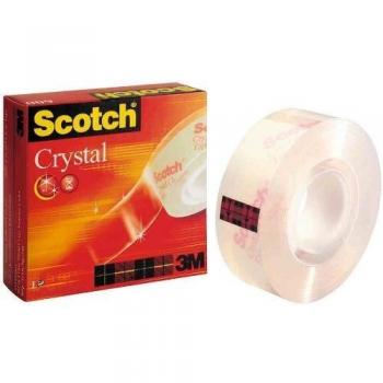 Scotch Crystal Clear Tape 19mm x 33m Strong Adhesion and Glossy Clear Finish 600