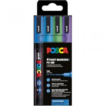 Pochette Feutres Posca PC3M Couleurs Brillantes Pointe Fine 0,9 à 1,3 mm