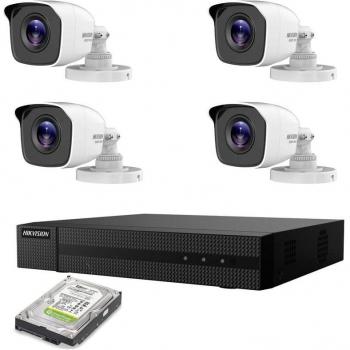 Kit de Seguridad Hikvision 2MP IP POE NVR 4CH con 4 Cámaras y 2TB Colorvu
