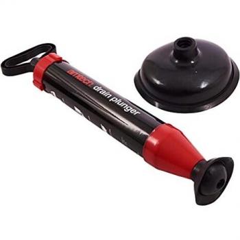 Amtech Residential Drain Plunger in Red and Black (Model: S1502)