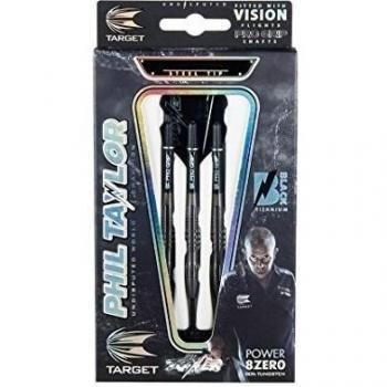 Target 8Zero Steel Tip Darts – Black Titanium, 1‑21g
